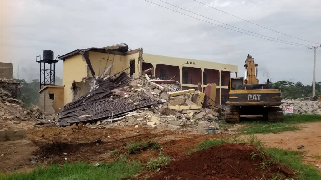 Illegal Structure Demolished in Asaba