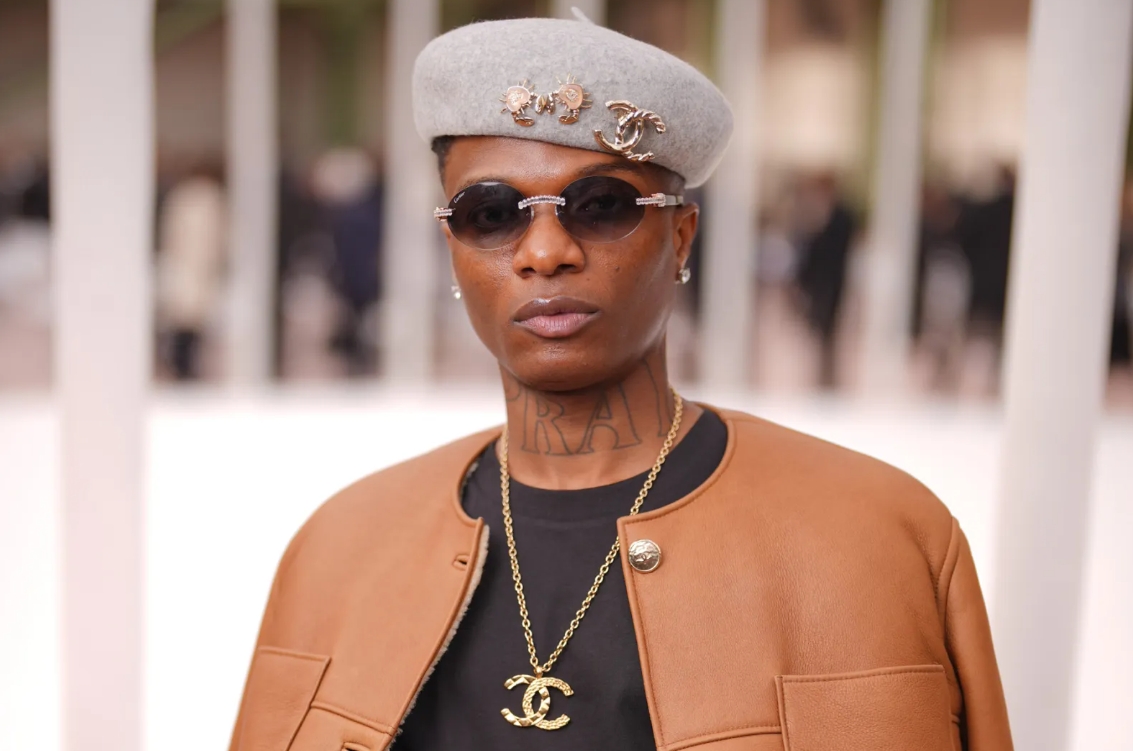 Wizkid at Chanel RTW Spring 2025 as part of Paris Ready to Wear Fashion Week held at Grand Palais on October 1, 2024 in Paris, France. (Swan Gallet/WWD/Getty Images)