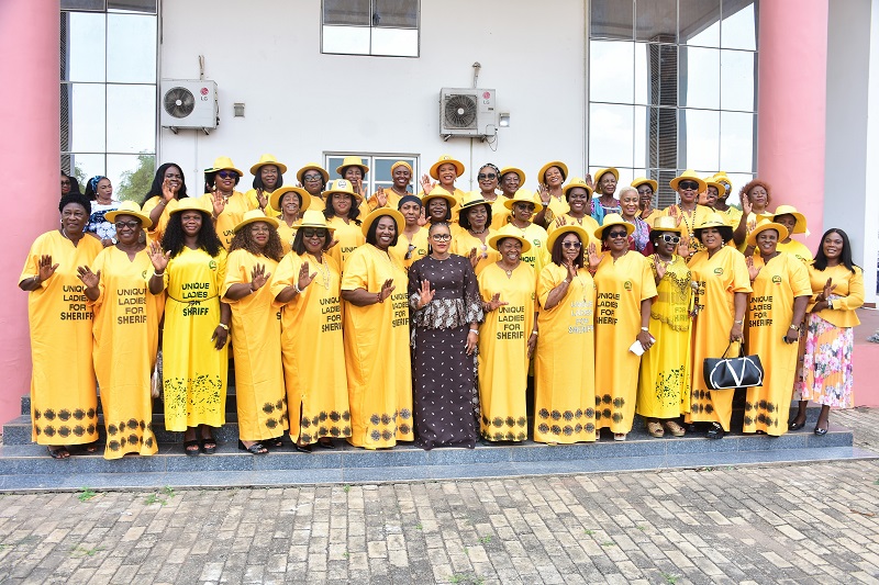 Delta First Lady, Deaconess Tobore Oborevwori flanked by Leaders and Members of the Unique Ladies for Sheriff during an endorsement of Governor Sheriff Oborevwori for reelection in 2027