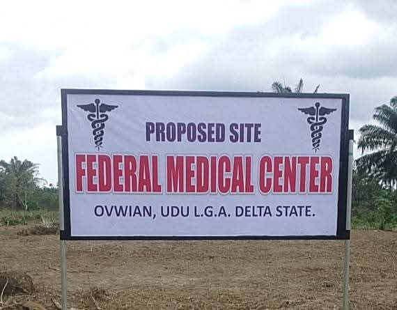 Proposed site for Federal Medical Center Ovwian